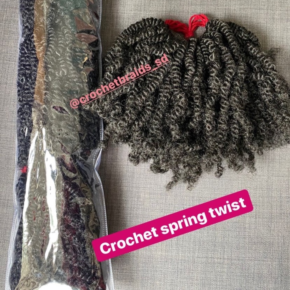 Crochet spring twist hair extensions